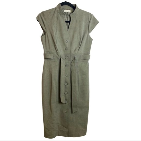 Calvin Klein Dresses & Skirts - Calvin Klein Grey Belted Shirtdress